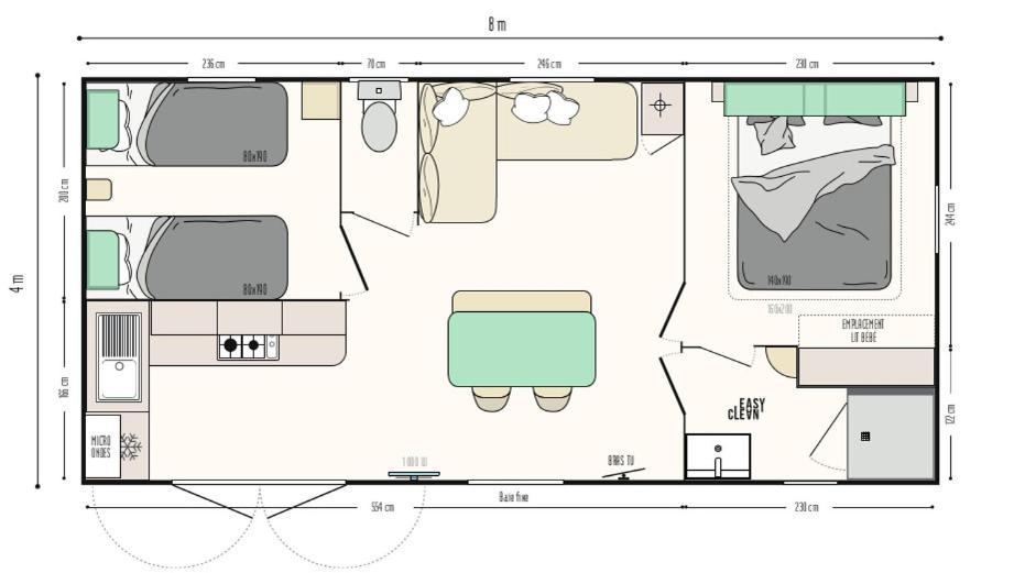 Camping Oaki Mesnard-la-Barotière Habitación foto